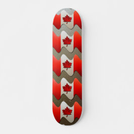 Canada Flag Chrome von Shirley Taylor Skateboard
