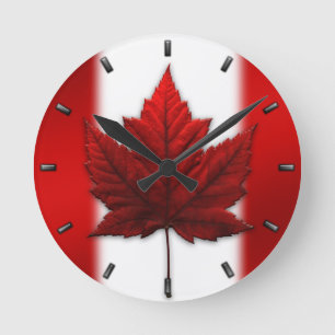 Canada Flag Clock Canada Souvenir Wall Clocks Gift Runde Wanduhr
