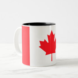 Canada Flag Custom Mug - Flag of canada Zweifarbige Tasse