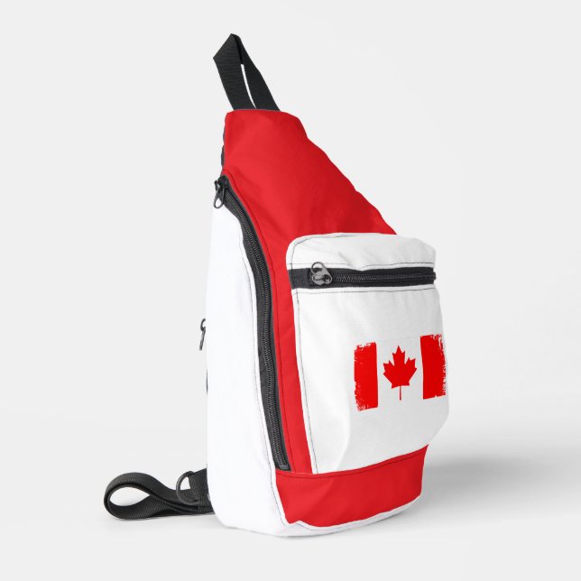 Canada flag distressed  crossbody bag (Linke Seite)