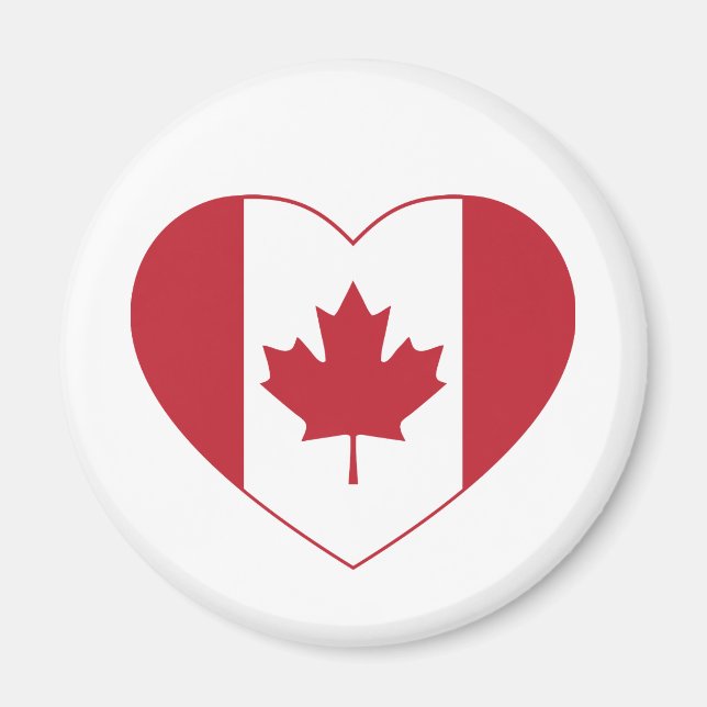 Canada Flag Heart Kühlschrankmagnet Magnet (Vorne)