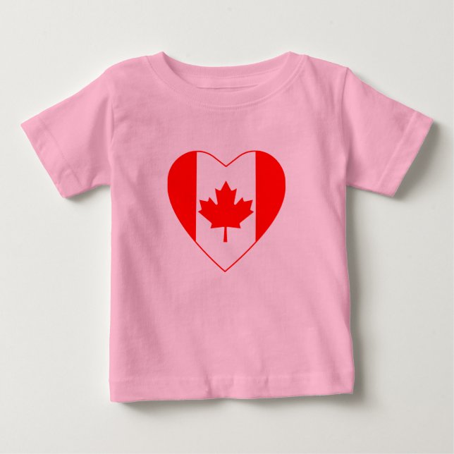 Canada Flag Heart T - Shirt (Vorderseite)