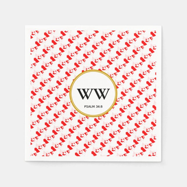 CANADA FLAG Hochzeit zum Geburtstag Erbe Party Serviette (Vorderseite)