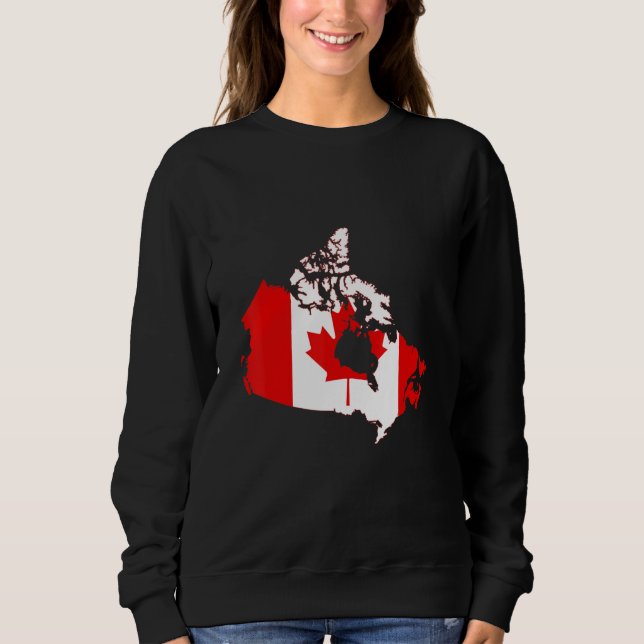 Canada flag in Canada outline Canada Sweatshirt (Vorderseite)
