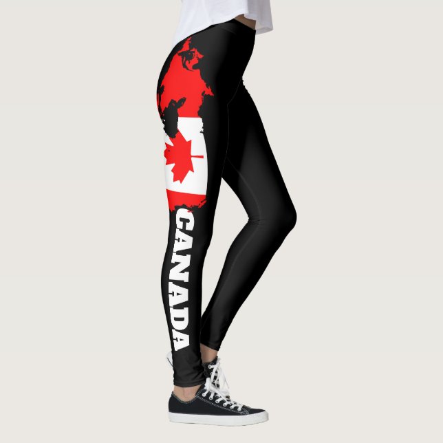 Canada Flag Leggings - Maple Leaf Design (Rechts)