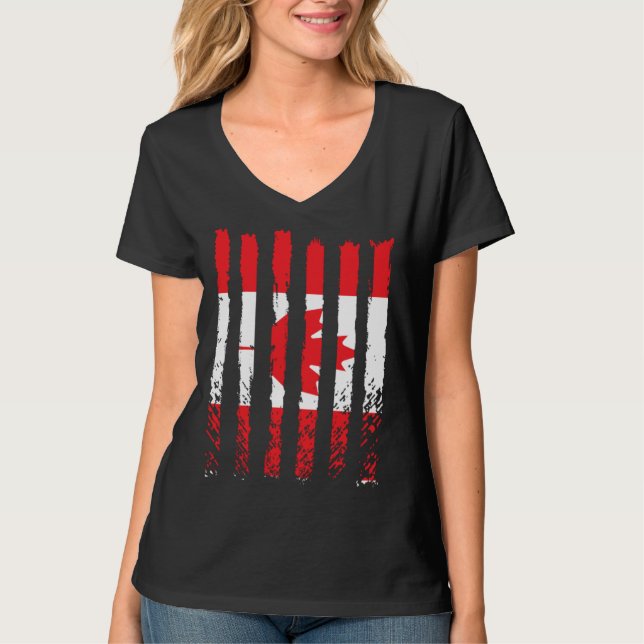 Canada flag love proud canadian people maple leaf  T-Shirt (Vorderseite)