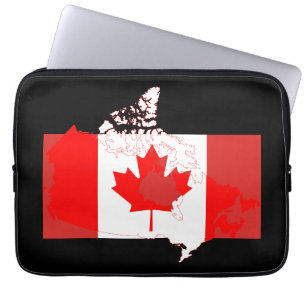 CANADA Flag Map Patriotic Computer Laptopschutzhülle