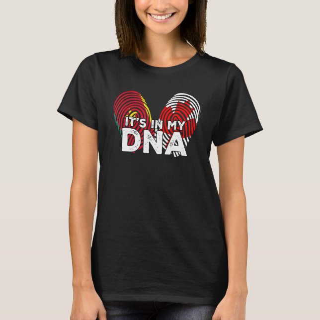 Canada Flag Proud Senegal Senegalese DNA Fingerpri T-Shirt (Vorderseite)