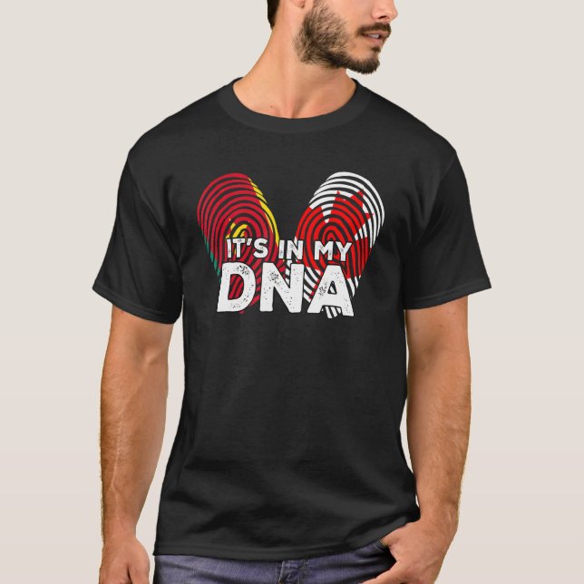 Canada Flag Proud Senegal Senegalese DNA Fingerpri T-Shirt (Vorderseite)