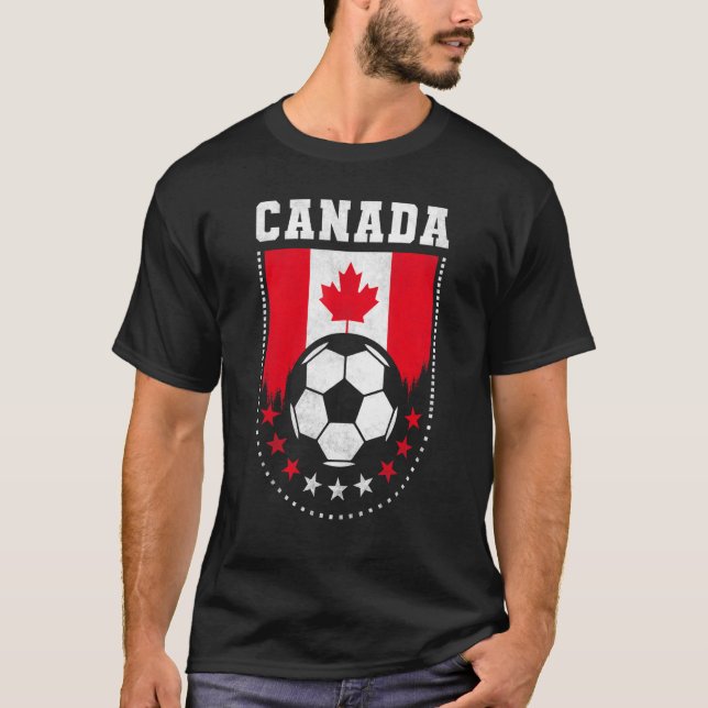 Canada Flag Soccer Fan T-Shirt (Vorderseite)