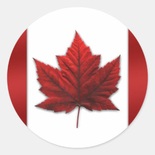 Canada Flag Stickers Red Canadian Flag Stickers