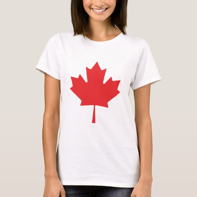 Canada Flag T - Shirt - Flachsticker-Design (Vorderseite)