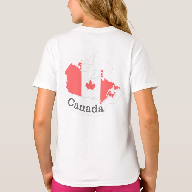 Canada Flag T - Shirt - Flachsticker-Design (Rückseite)