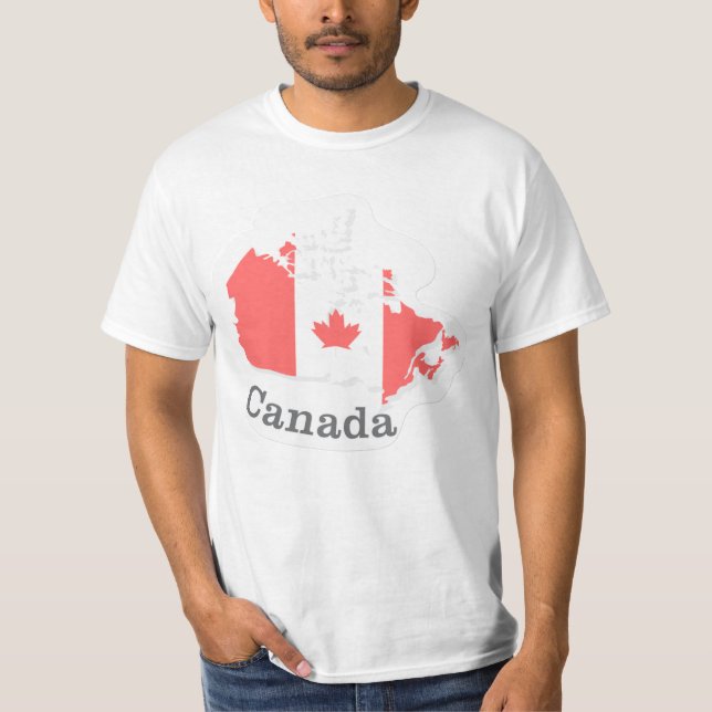 Canada Flag T - Shirt - Flachsticker-Design (Vorderseite)