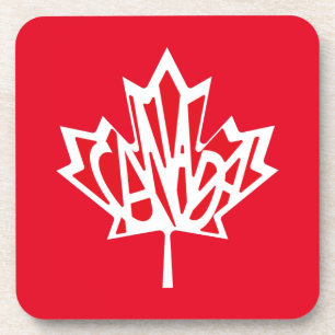 CANADA FLAG VERSION FREI von Masanser Getränkeuntersetzer