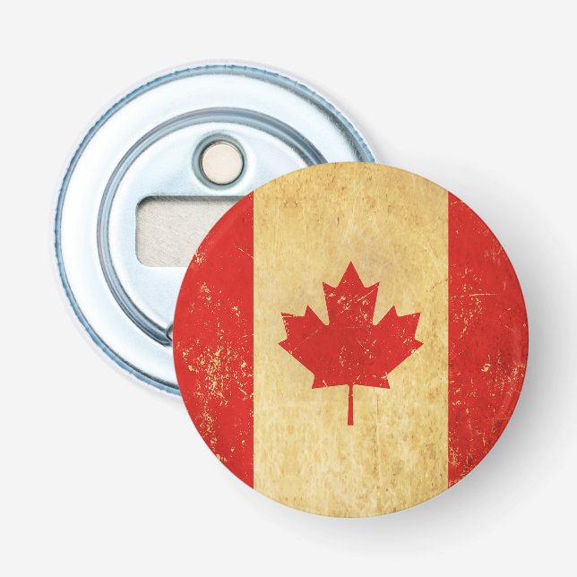 Canada Flag Vintag Design Flaschenöffner (Vorderseite)