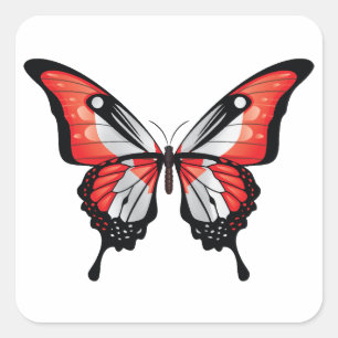 Canada Frack Butterfly Flag Sticker