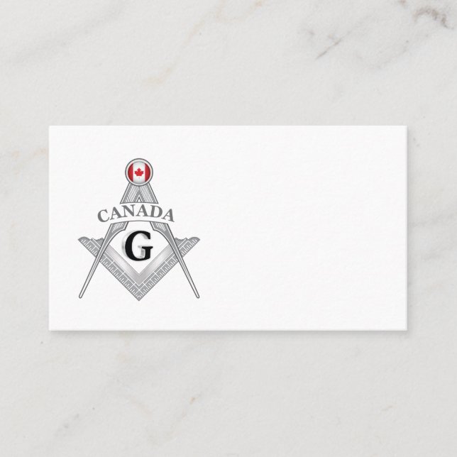 Canada freemasonry sign visitenkarte (Vorderseite)
