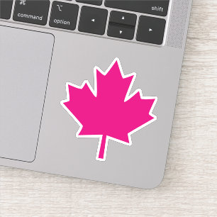 Canada Fuchsia Sketch Stylish Maple Leaf Aufkleber