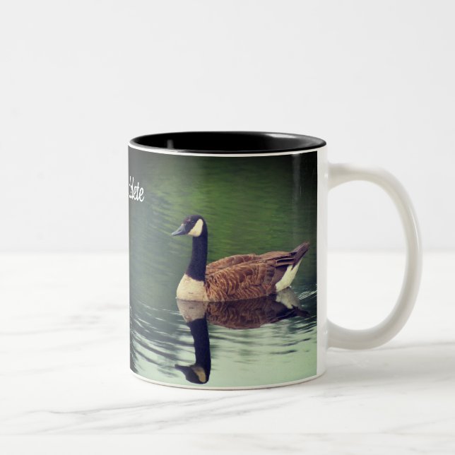 Canada Gänse Nature Personalisiert Zweifarbige Tasse (Rechts)
