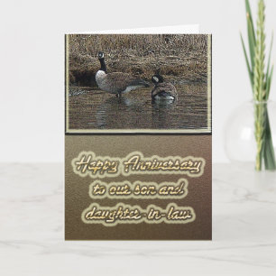 Canada Geese Anniversary Son Daughter-in-Law Card Karte
