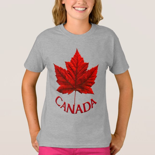 Canada Girl's T - Shirt Custom Canada Shirt (Vorderseite)