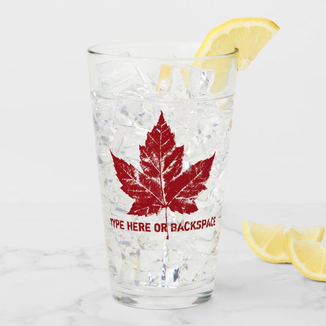 Canada Glass Cool Canada Souvenir Glasses Custom Glas (Rückseite Ice)