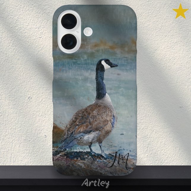 Canada Goose Bird Painting Individuelle Name Case-Mate iPhone Hülle (Von Creator hochgeladen)