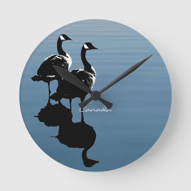 Canada Goose Clock gibt Kanada Souvenir Clock Runde Wanduhr (Vorderseite)