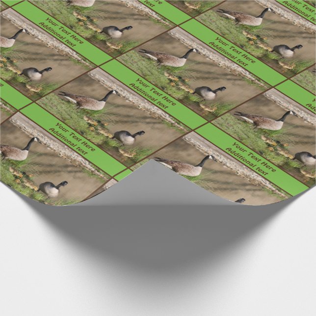 Canada Goose Family Animal Personalized Geschenkpapier (Ecke)