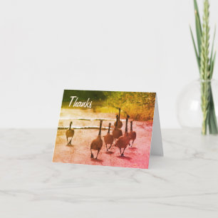 Canada Goose Family Nature Dankeschön Card Dankeskarte