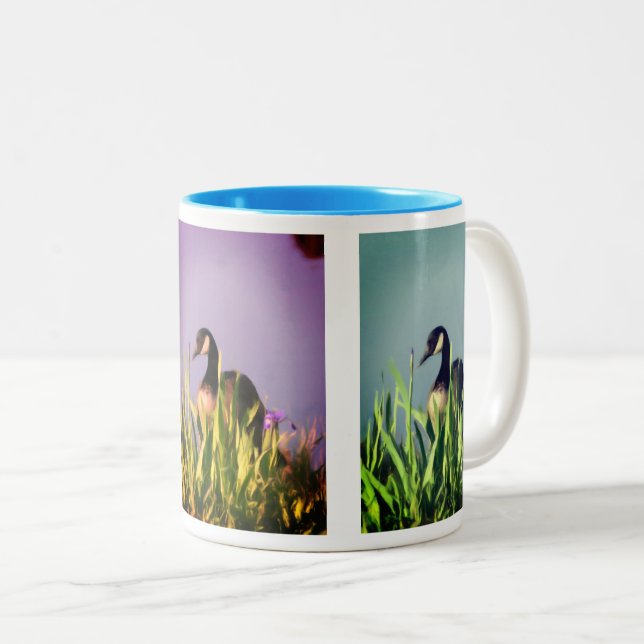 Canada Goose Ire Nature Art Zweifarbige Tasse (VorderseiteRechts)