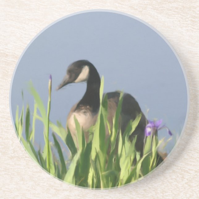 Canada Goose Iris Painting Animal Untersetzer (Vorne)