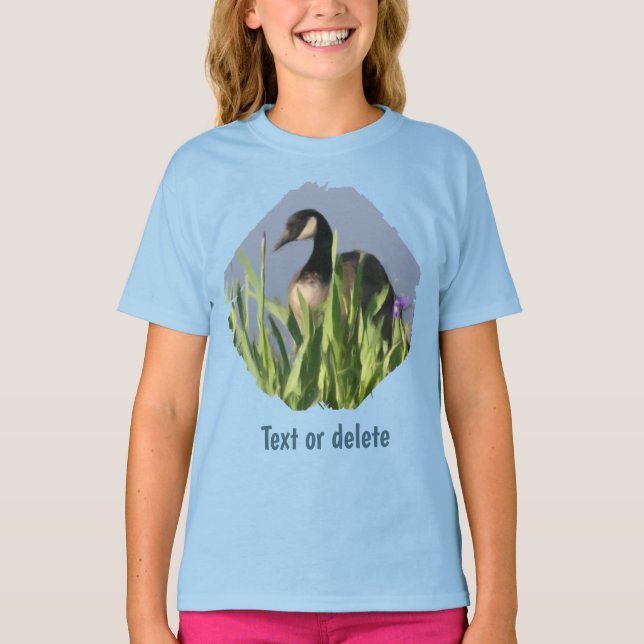 Canada Goose Irises Animal Art  T-Shirt (Vorderseite)