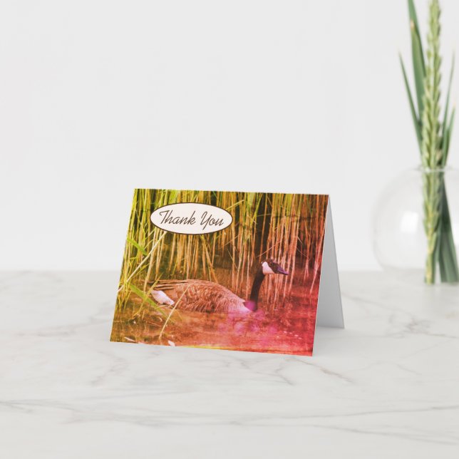 Canada Goose Nature Art Dankeschön Card Dankeskarte (Vorderseite)