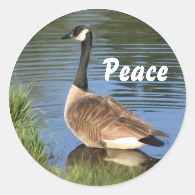 Canada Goose Peace Inspiration Runder Aufkleber (Vorderseite)