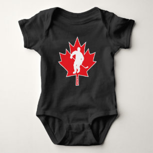 Canada Hockey Baby Maple Leaf Player Strampler