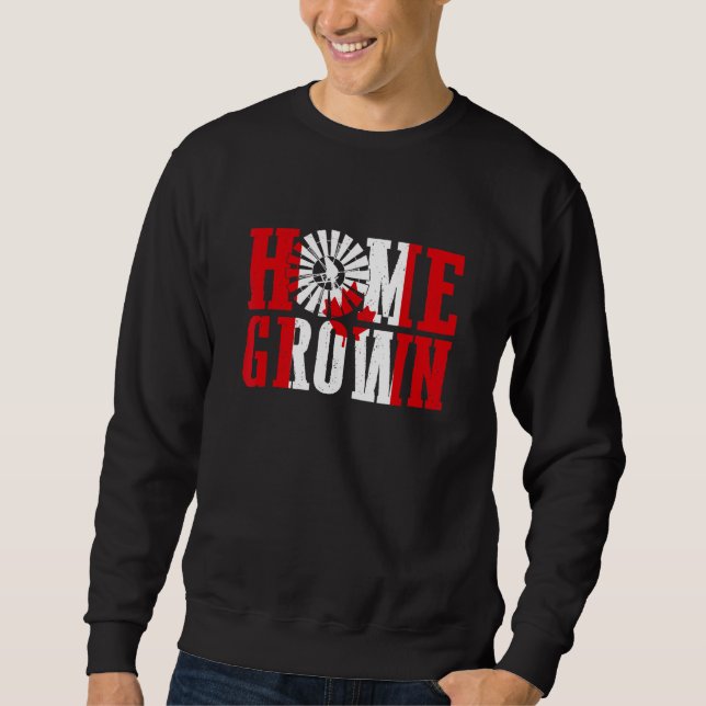 Canada  Home Grown Canadian Flag Proud Canada Souv Sweatshirt (Vorderseite)