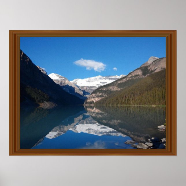 Canada Lake Louise Rocky Mountain Holzrahmen druck Poster (Vorne)