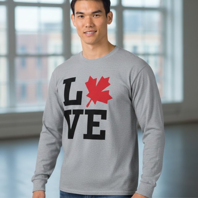 Canada Love Maple Leaf Long Sleeve Tee (Von Creator hochgeladen)
