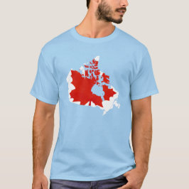 Canada Map Maple Leaf Graphic Blue Tee