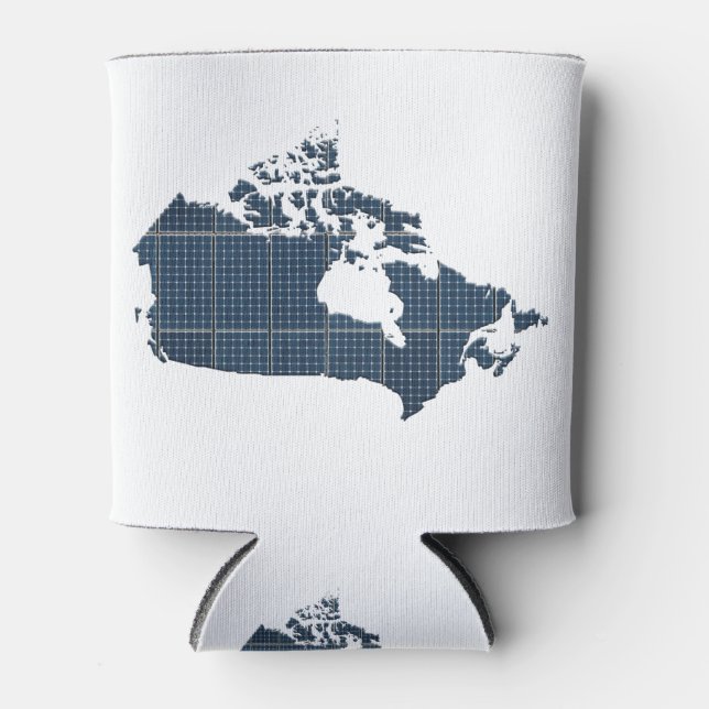 Canada Map with solar panel overlay Dosenkühler (Vorderseite)