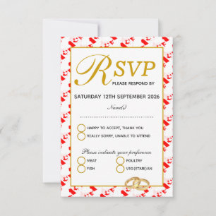 CANADA MAPLE Christliche Hochzeitungs-RSVP-Antwort RSVP Karte