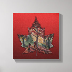Canada Maple Leaf Art Prints - Leinwand