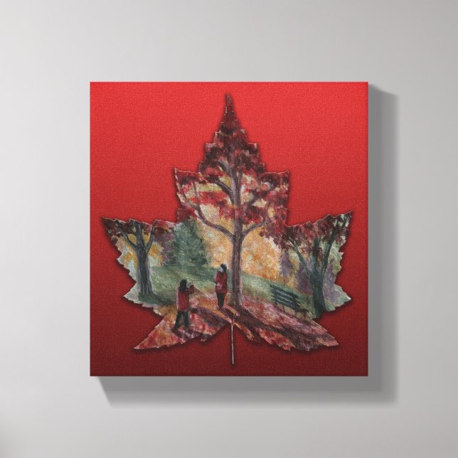 Canada Maple Leaf Art Prints - Leinwand (Vorderseite)