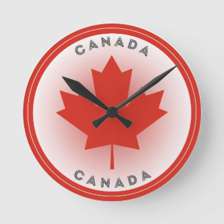 Canada Maple Leaf Circle Shape Runde Wanduhr