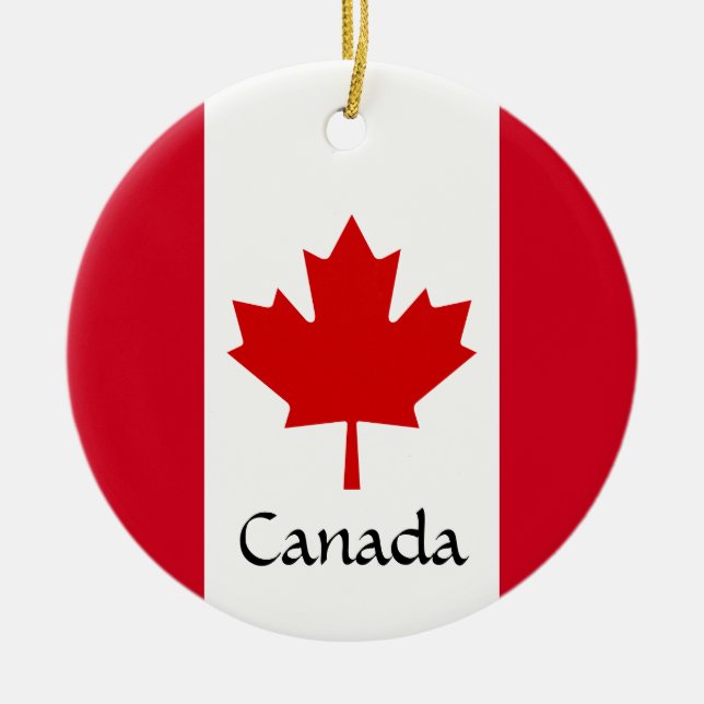 Canada Maple Leaf Design Keramik Ornament (Vorne)
