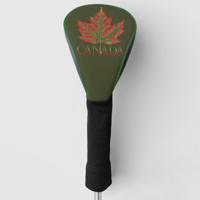 Canada Maple Leaf Fiery Golf Driver Cover Headcover (Vorderseite)