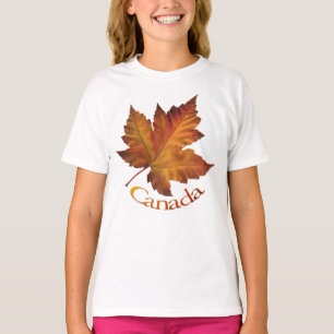 Canada Maple Leaf Girl's T - Shirt Canada Souvenir