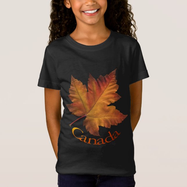 Canada Maple Leaf Girl's T - Shirt Canada Souvenir (Vorderseite)